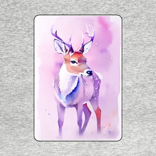 Deer Watercolor Portrait 4 T-Shirt